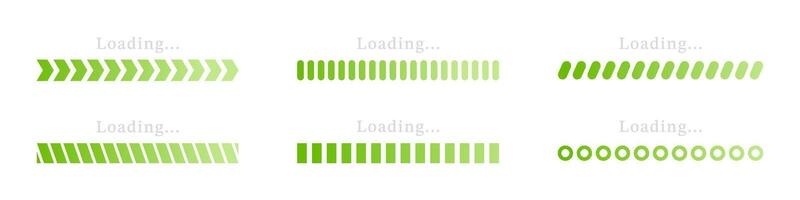 Loading bar icons. Loading bar progress. Loading status. Loading process illustration vector