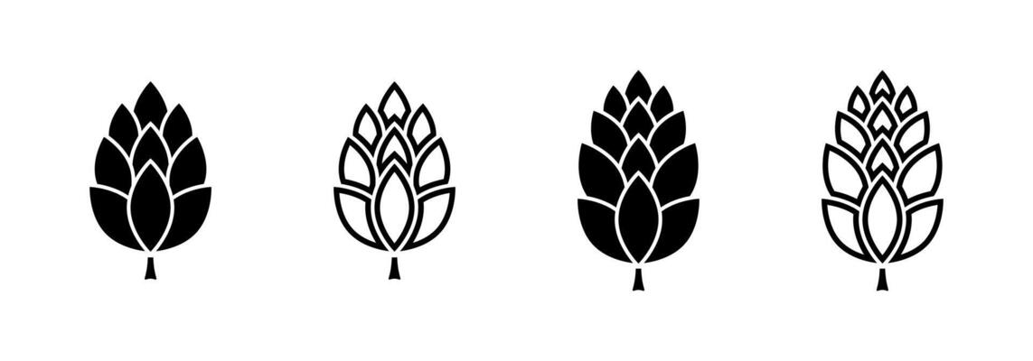 Pine cone icons. Pine cones