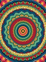 Vibrant Mandala Design with Intricate Patterns vector
