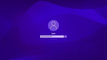 Login screen animation, animated user input password for login to account, suitable for illustration of data security, user interface, login animation, and privacy. video