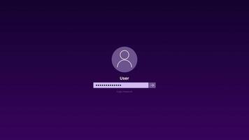 User login animation in gradient background, animated typing password for account access, suitable for data security, cybercrime, and protecting account passwords. video
