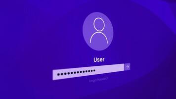 Animated typing password for user login in realistic close up pixel screen, suitable for login animation footage, cybercrime, hackers, and data security. video