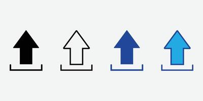 Upload Icon . Load data sign and symbol. Up Arrow Icon. vector