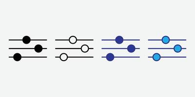 Settings sliders thin liner icon . Settings icon . Sound mixer icon. Control Volume Icon. vector