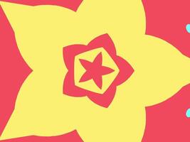 Vibrant and Geometric Abstract Floral Pattern with Stark Color Contrasts video