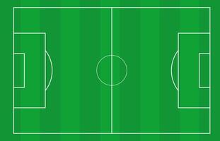 Soccer field with a soccer ball and lines vector