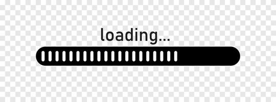 Loading bar on transparent vector
