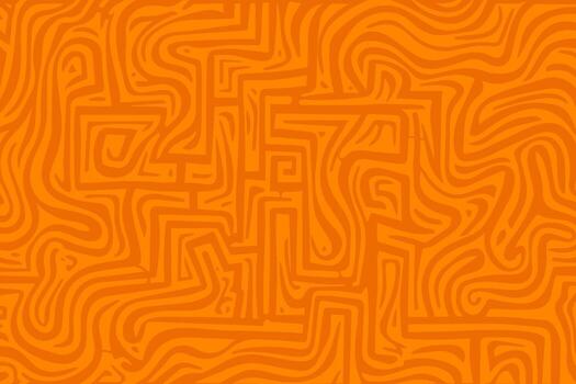 Colorful abstract maze design with intricate patterns in orange hues vector