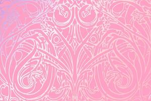 Intricate pink abstract design with flowing patterns and detailed motifs vector