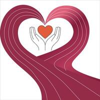 Unity Hands with Heart Artwork vector