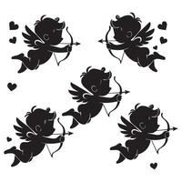 Playful Cupid Arrows Set vector