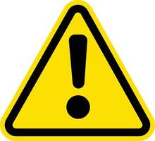 Exclamation Mark Symbol Universal Warning and Attention Icon vector