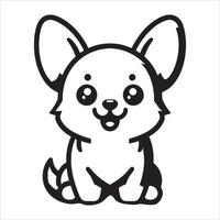 Baby corgi stock image vector