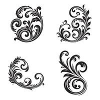 Golden Round Frame Floral Frame vector