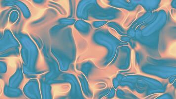 Abstract swirling peach and teal fluid forms create a seamless pattern suitable for modern backgrounds, textiles, packaging, and digital designs. video