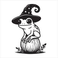 Meditating Celestial Frog vector