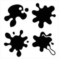 silhouette of ink on white background vector