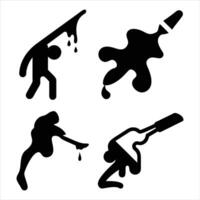 Random blob shapes Set of abstract liquid shape vector