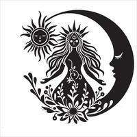 Celestial, Minimalist and Simple Silhouette vector