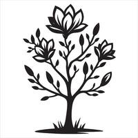 Maqnolia Tree Design vector