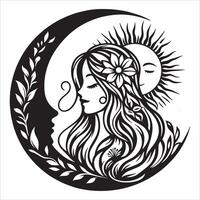 Celestial, Minimalist and Simple Silhouette Design vector