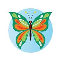 Colorful Butterfly Illustration - Vibrant Abstract Design with Creative Decorative Patterns vector