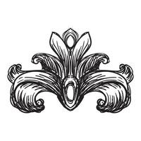 Hand drawing florish design element illustration vector