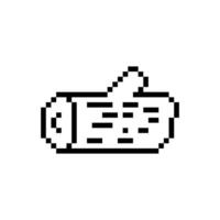 wood log pixel vector