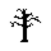dark tree pixel vector