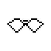 pixel art glasses vector