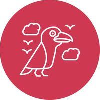 Crow Line Multi Cirlce Icon vector