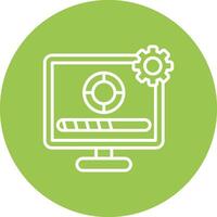 Installation Line Multi Cirlce Icon vector
