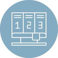 Locker Line Multi Cirlce Icon vector