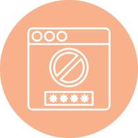 Access Denied Line Multi Cirlce Icon vector