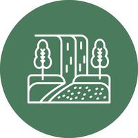 Waterfall Line Multi Cirlce Icon vector