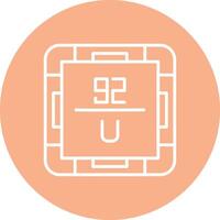 Uranium Line Multi Cirlce Icon vector
