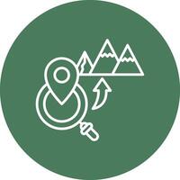 Searching Line Multi Cirlce Icon vector
