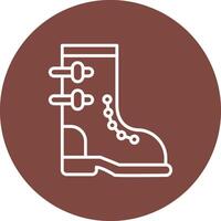 Boots Line Multi Cirlce Icon vector
