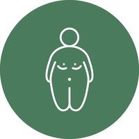 Over Weight Line Multi Cirlce Icon vector