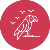 Parrot Line Multi Cirlce Icon vector