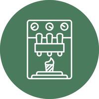 Ice Cream Maker Line Multi Cirlce Icon vector