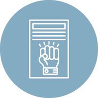 Human Rights Line Multi Cirlce Icon vector