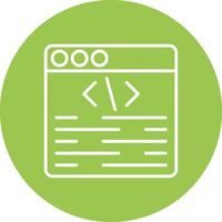 Syntax Analysis Line Multi Cirlce Icon vector