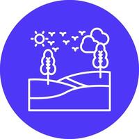 Desert Line Multi Cirlce Icon vector