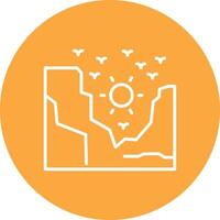 Canyon Line Multi Cirlce Icon vector
