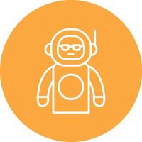 Spacesuit Line Multi Cirlce Icon vector