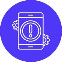 Application Settings Line Multi Cirlce Icon vector