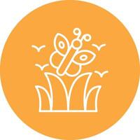 Butterfly Line Multi Cirlce Icon vector
