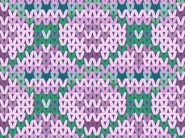 Seamless floral pattern with pink and purple flowers for wallpaper design, Knitting pattern, knitting pattern design vector