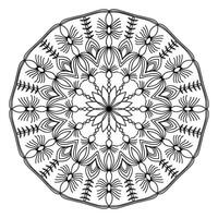 A vintage floral mandala pattern with intricate ornamental design and seamless texture vector